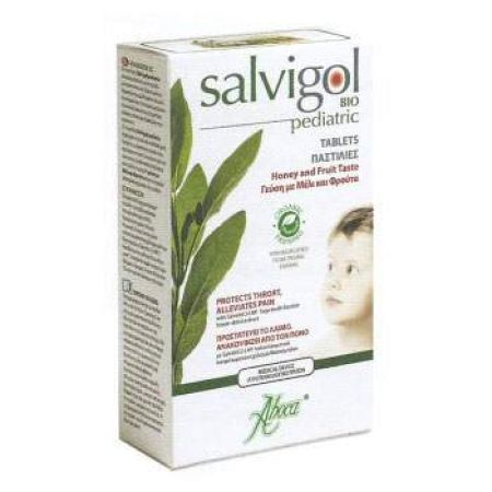 Salvigol Bio cu gust de miere si fructe, 30 tablete, Aboca