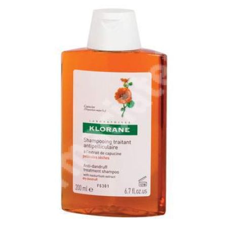 Sampon antimatreata cu extract din flori de Capucin, 200 ml, Klorane