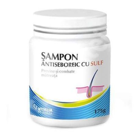 Sampon antiseboreic cu sulf, 175 g, Vitalia