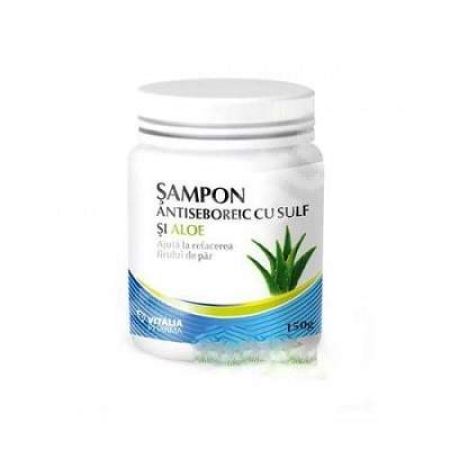 Sampon antiseboreic cu sulf si aloe, 150 g, Vitalia