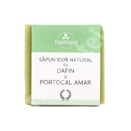 Sapun 100% natural cu dafin si portocal amar, 110 g, Trio Verde