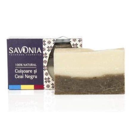 Sapun cu ceai negru si cuisoare, 90 g, Savonia