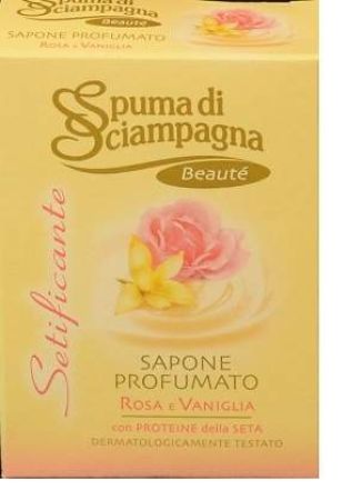 Sapun cu sericina, parfum de trandafr si vanilie, 100G, Spuma Di Sciampagna