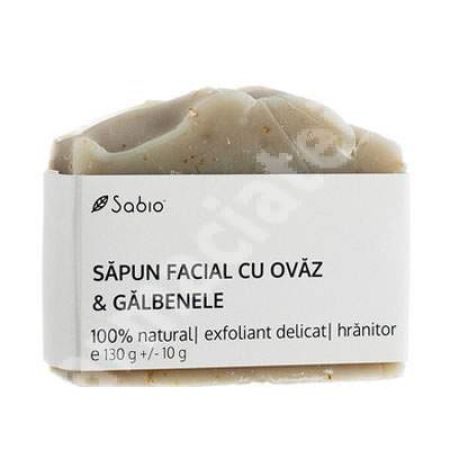 Sapun facial cu ovaz si galbenele, 130 g, Sabio