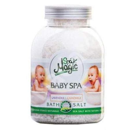 Sare de baie cu lavanda si musetel Baby Spa, 1250 g, Spa Magic