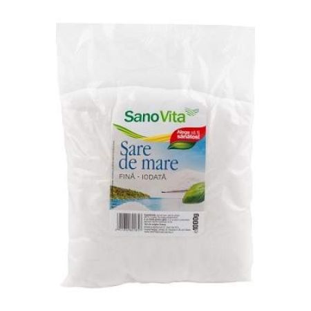 Sare de mare fina iodata, 1 kg, Sanovita