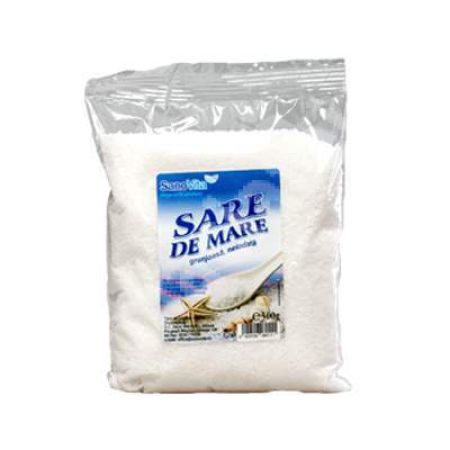 Sare de mare grunjoasa neiodata, 500 g, Sanovita