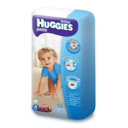 Scutece chilotei nr.4 Pants Boys, 9-14 kg, 52 bucati, Huggies