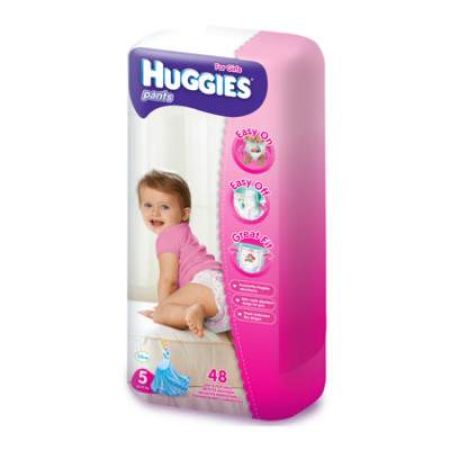 Scutece chilotei nr.5 Pants Girls, 13-17 kg, 48 bucati, Huggies