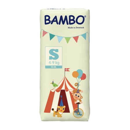 Scutece Eco nr.2, 4-9kg, 56 buc, 310543, Bambo Circus