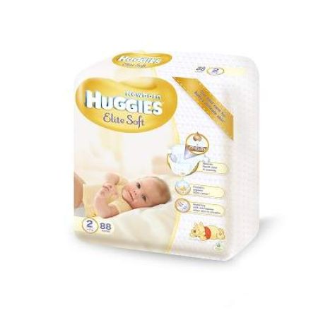 Scutece Elite Soft Mega nr 2, 4-7 kg, 88 bucati, Huggies