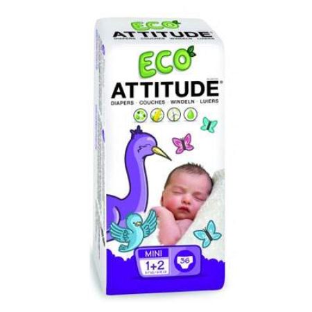 Scutece nr. 1-2 Eco, 3-7 kg, 36 bucati, Attitude