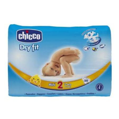 Scutece nr.2 Dry Fit Mini, 3-6 kg, 50 bucati, Chicco