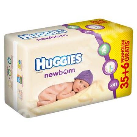 Scutece, nr. 2, NewBorn, 3-6 kg, (35+6 buc), Huggies