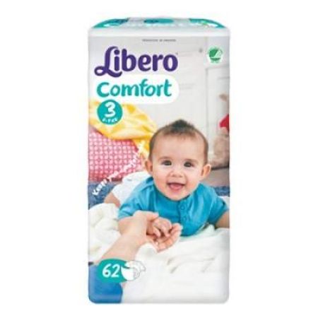 Scutece nr. 3 Comfort, 4-9 kg, 62 bucati, Libero