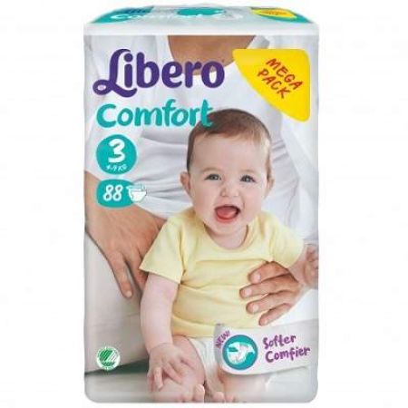 Scutece Nr. 3 Comfort, 4-9 kg, 88 bucati, Libero