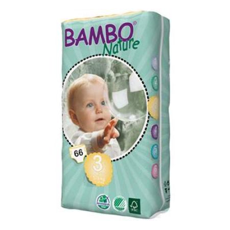 Scutece nr.3 Eco Midi, 5-9 kg, 66 bucati, 310143, Bambo Nature