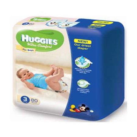 Scutece nr.3 Ultra Comfort Boy, 5 -9 kg, 80 bucati, Huggies