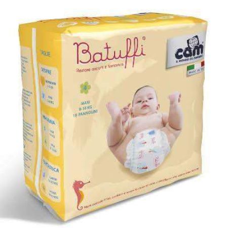 Scutece nr.4 Batuffi Maxi, 8-18 kg, 18 bucati, Cam