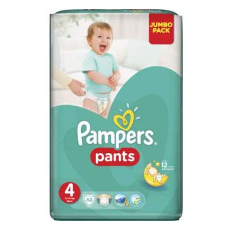 Scutece nr. 4 Pants Maxi, 9-14 kg, 52 bucati, Pampers