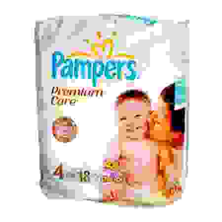 Scutece nr. 4 Premium Care, 7-18 kg, 18 bucati, Pampers