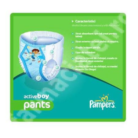 Scutece nr. 5 Active Boy Pants, 12-18 kg, 20 bucati, Pampers