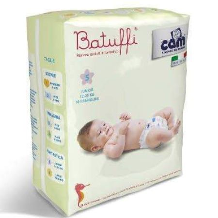 Scutece nr.5 Batuffi Junior, 12-25 kg, 16 bucati, Cam