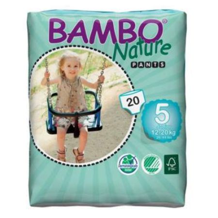 Scutece, numarul 5, Eco Pants Junior, 12-20 kg, 20 bucati, 310138, Bambo Nature