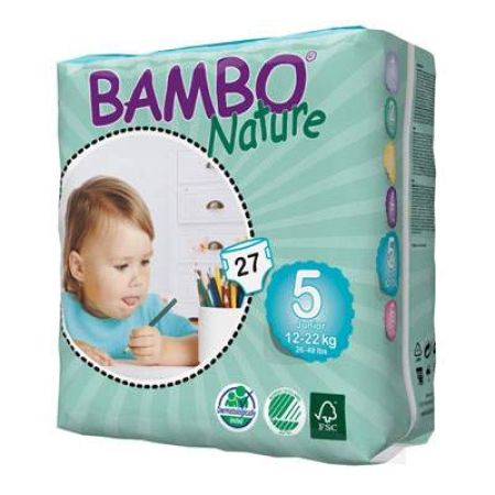 Scutece nr.5 Junior, 12-22 kg, 27 bucati, 310135, Bambo Nature