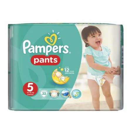 Scutece nr. 5 Pants Junior, 12-18 kg, 22 bucati, Pampers