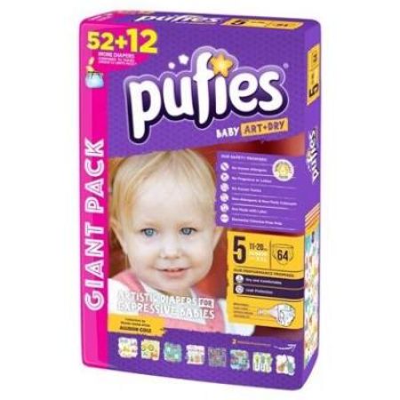 Scutece nr. 5 Pufies Baby Art Junior, 11-20Kg, 64buc, Ficosota Sintez