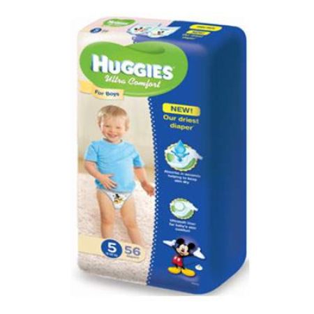 Scutece nr.5 Ultra Comfort Boy, 12-22 kg, 56 bucati, Huggies