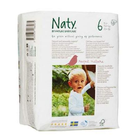 Scutece nr. 6 Eco Junior, 16+ kg, 18 bucati, Naty