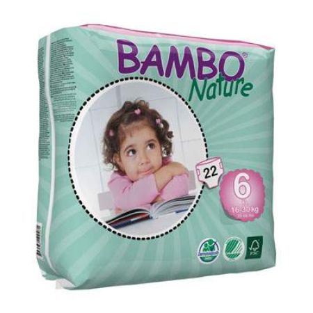 Scutece, nr.6, Eco XL, 16-30 kg, 22 bucati, 31013601, Bambo Nature