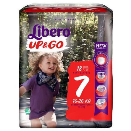 Scutece Nr.7 Up&Go, 16-26 kg, 18 bucati, Libero