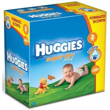 Scutece - Super Dry, nr. 3, 4-9 kg, 129 bucati, Huggies