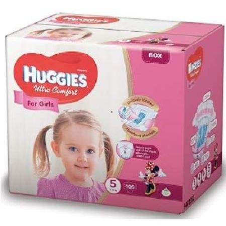 Scutece UC Box 5 Girl, 12 -22 Kg, 105 buc, Huggies