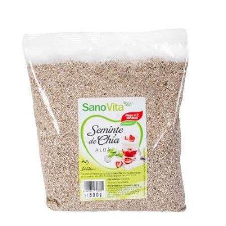 Seminte de chia alba, 500 g, Sanovita