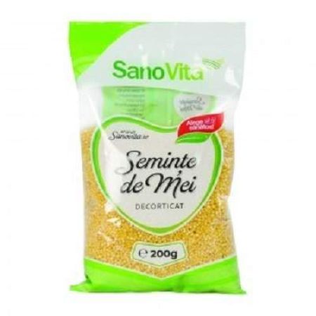 Seminte de mei decorticat, 200 g, Sanovita