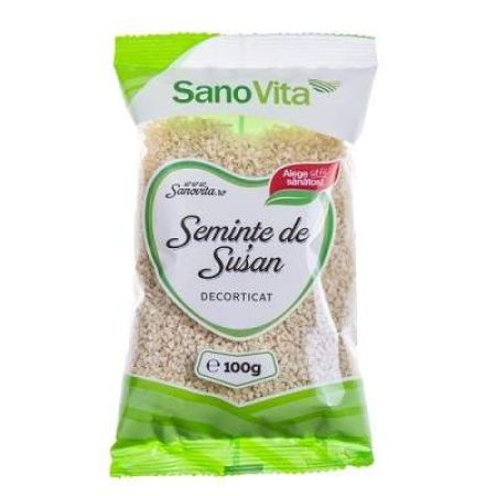 Seminte de susan decorticat, 100 g, Sanovita