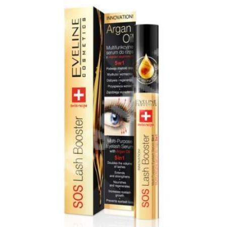 Ser regenerator pentru gene SOS Lash Booster 5IN1, 10 ml, Eveline Cosmetics