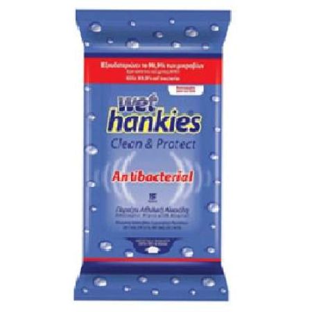 Servetele umede antibacteriene, 15buc, Wet Hankies