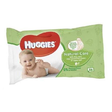 Servetele umede cu aloe vera pentru copii Natural Care, 56 bucati, Huggies