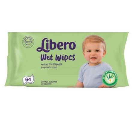 Servetele umede cu aloe vera si musetel, 64 buc, Libero