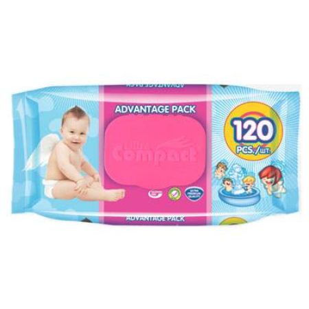 Servetele umede pentru copii Angels Towels, 120 bucati, Ultra Compact