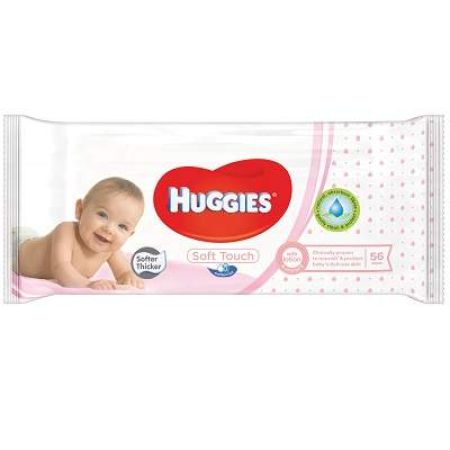 Servetele umede  Soft Touch, 56 bucati, Huggies