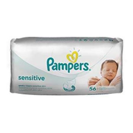 Servetelele umede Sensitive, 56 bucati, Pampers