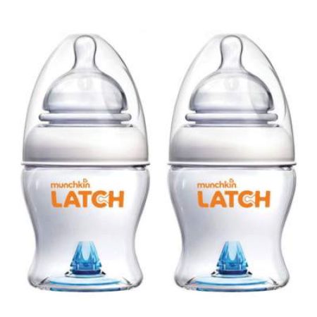 Set 2 biberoane cu supapa anticolici Latch, 120 ml,  0 luni, 1272, Munchkin 