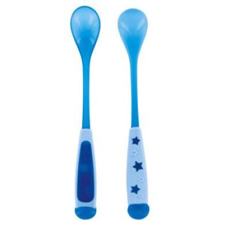 Set 2 lingurite cu maner lung bleu, 6+ luni, 218326, dBb Remond