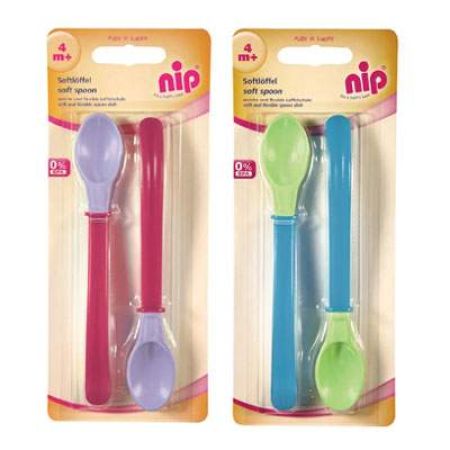 Set 2 lingurite flexibile cu varf moale, +4 luni, 37059, Nip